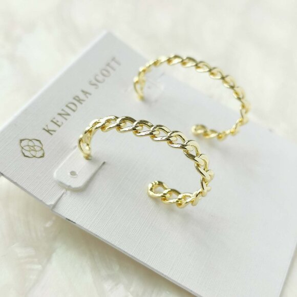 Kendra Scott • Grier Gold Hoop Earrings - Picture 2 of 3
